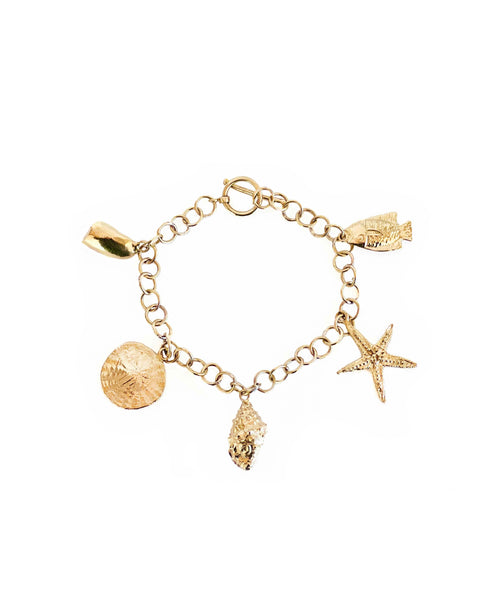 TOGGLE II CHAIN BRACELET WITH CLAM CHARM – Kendall Conrad