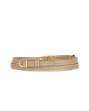 1/2" RING BELT in Beige Napa skinny belt Kendall Conrad   