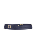 1/2" RING BELT in Navy Napa skinny belt Kendall Conrad   