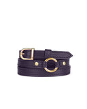 1/2" RING BELT in Navy Napa skinny belt Kendall Conrad   