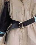 2" DOUBLE RING BELT in Black Napa leather belt Kendall Conrad   