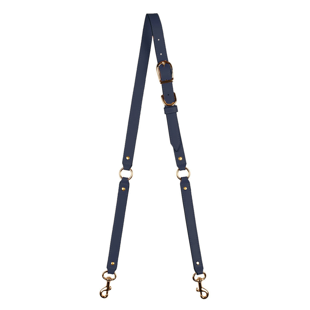 3/4"  SWIVEL CROSSBODY STRAP in Navy Napa bag strap Kendall Conrad   