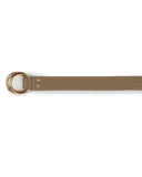 DOUBLE RING BELT in Funghi Napa leather belt Kendall Conrad   