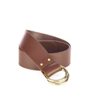 2" DOUBLE RING BELT in Sienna Napa leather belt Kendall Conrad   