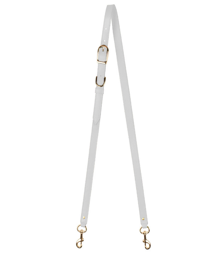 1/2"  SWIVEL CROSSBODY STRAP in White Napa bag strap Kendall Conrad   