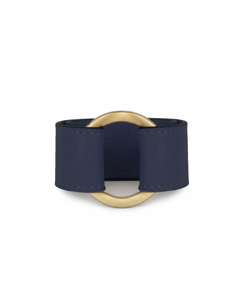 MAJA II CUFF in Navy Napa leather bracelet Kendall Conrad   
