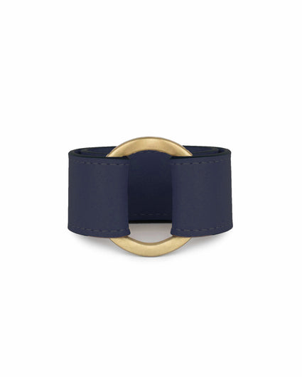 MAJA II CUFF in Navy Napa leather bracelet Kendall Conrad   