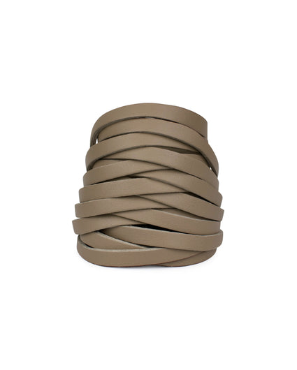 VAQUERA CUFF in Funghi Napa leather Kendall Conrad   