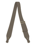 ADJUSTABLE  2" CROSSBODY STRAP in Funghi Napa leather strap Kendall Conrad   