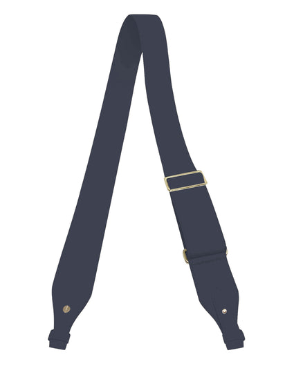 ADJUSTABLE  2" CROSSBODY STRAP in Navy Napa leather strap Kendall Conrad   