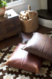 ALMOHADA in Brown Latigo leather pillow Kendall Conrad   