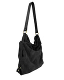 BOHEMIA GATHERED SHOULDER BAG in Smoke Nubuck shoulder bag Kendall Conrad   