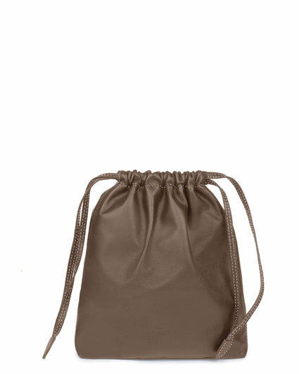 BOLSA POUCH in Funghi Napa leather pouch Kendall Conrad   