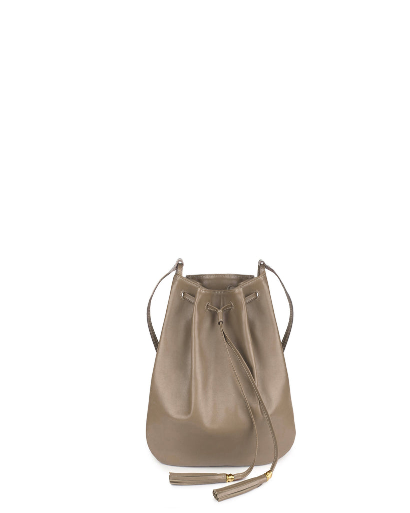 BONITA I DRAWSTRING CROSSBODY BAG in Beige Napa small bag Kendall Conrad   