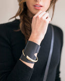 CAGANCHO CUFF in White Napa leather cuff Kendall Conrad   