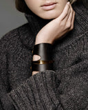 CAGANCHO CUFF in White Napa leather cuff Kendall Conrad   