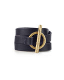 CAMEROON WRIST WRAP in Navy Napa leather bracelet Kendall Conrad   