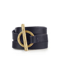 CAMEROON WRIST WRAP in Navy Napa leather bracelet Kendall Conrad   