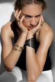CINCHA CUFF in Black Napa leather bracelet Kendall Conrad   