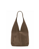 DELFINA MEDIUM HOBO BAG in Funghi Suede medium hobo bag Kendall Conrad   