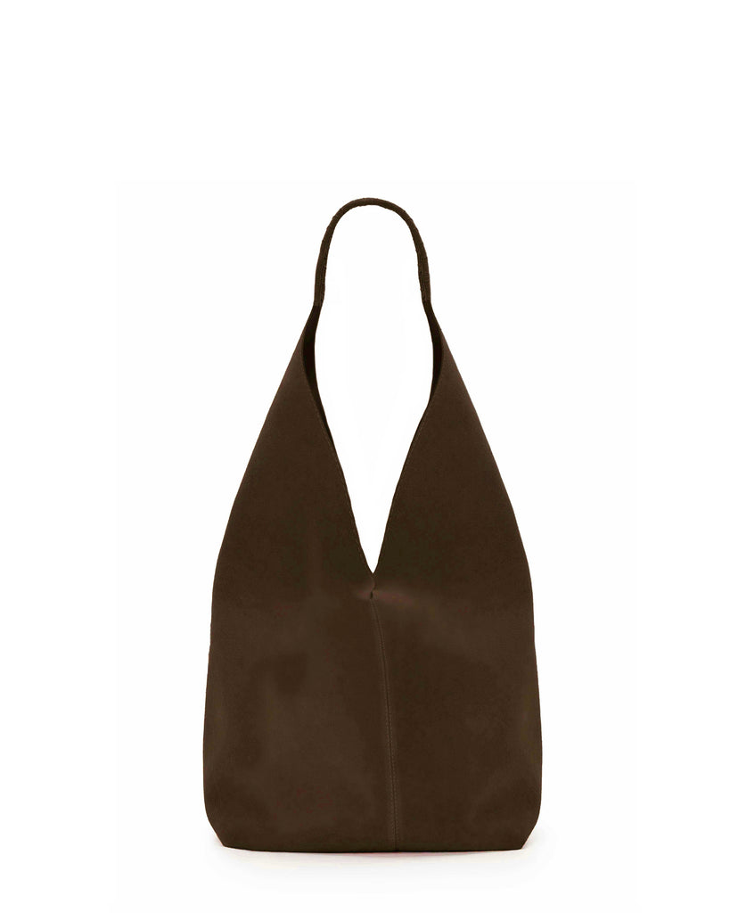 DELFINA MEDIUM HOBO BAG in Umber Suede medium hobo bag Kendall Conrad   