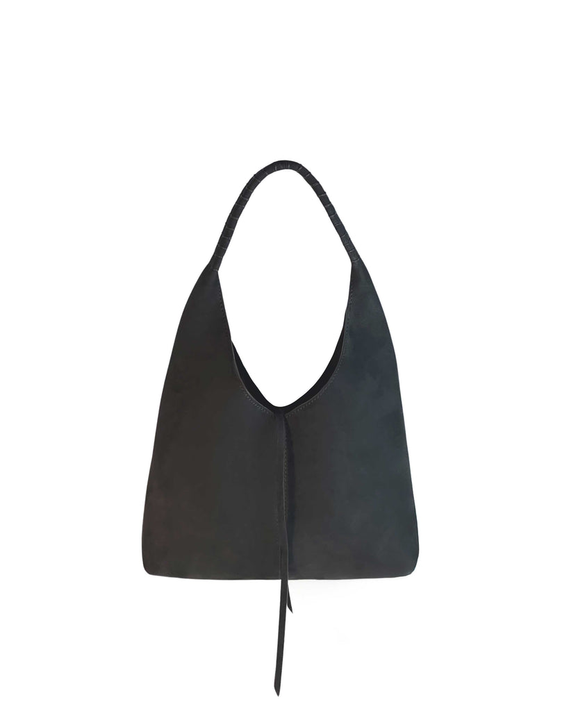 DELFINITA MINI HOBO BAG in Smoke Nubuck small leather hobo bag Kendall Conrad   
