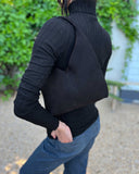 DELFINITA MINI HOBO BAG in Smoke Nubuck small leather hobo bag Kendall Conrad   