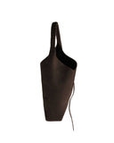 DELFINITA MINI HOBO BAG in Umber Suede small leather hobo bag Kendall Conrad   