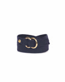 DOUBLE RING WRIST WRAP in Navy Napa leather Kendall Conrad   
