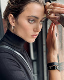 DOUBLE RING WRIST WRAP in Black Napa leather Kendall Conrad   