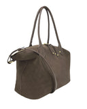 FIGUERES SHOULDER AND CROSSBODY BAG in Funghi Suede large leather bag Kendall Conrad   