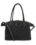 FIGUERES SHOULDER AND CROSSBODY BAG in Smoke Nubuck large leather bag Kendall Conrad   