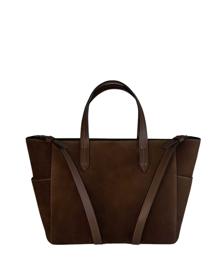 GAEL CROSSBODY BAG in Umber Suede small crossbody bag Kendall Conrad   