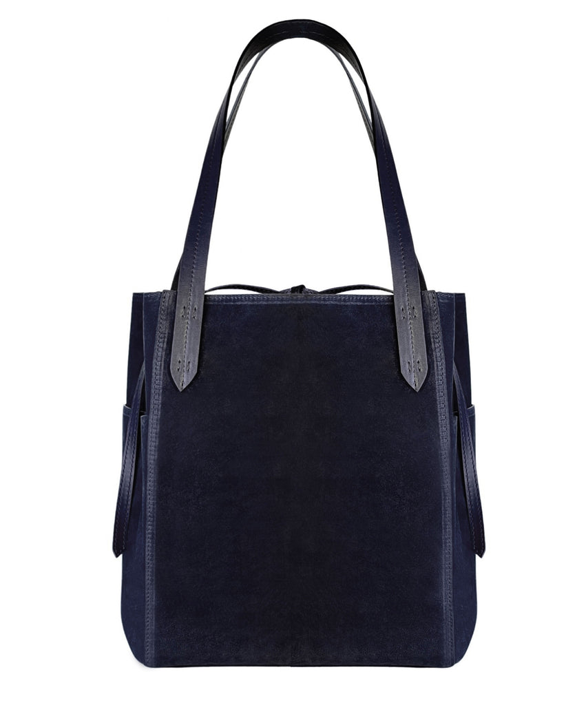 GAEL TOTE BAG in Navy Suede tote bag Kendall Conrad   