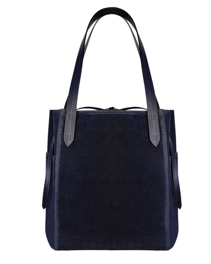 GAEL TOTE BAG in Navy Suede tote bag Kendall Conrad   