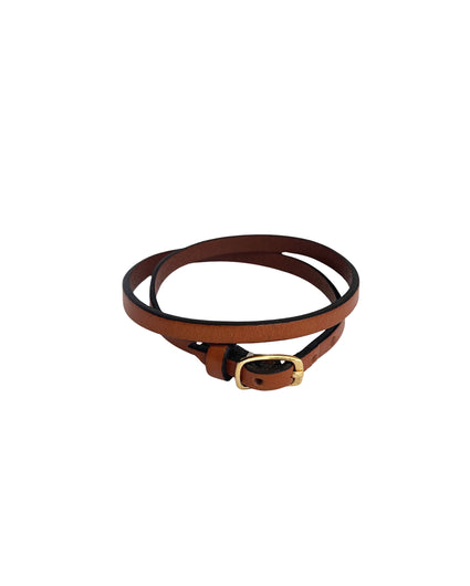 GAEL WRIST WRAP in Bruciato Leather leather bracelet Kendall Conrad Cognac  