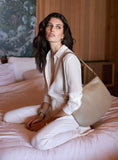 GUAPA HOBO BAG in Black Napa hobo bag Kendall Conrad   