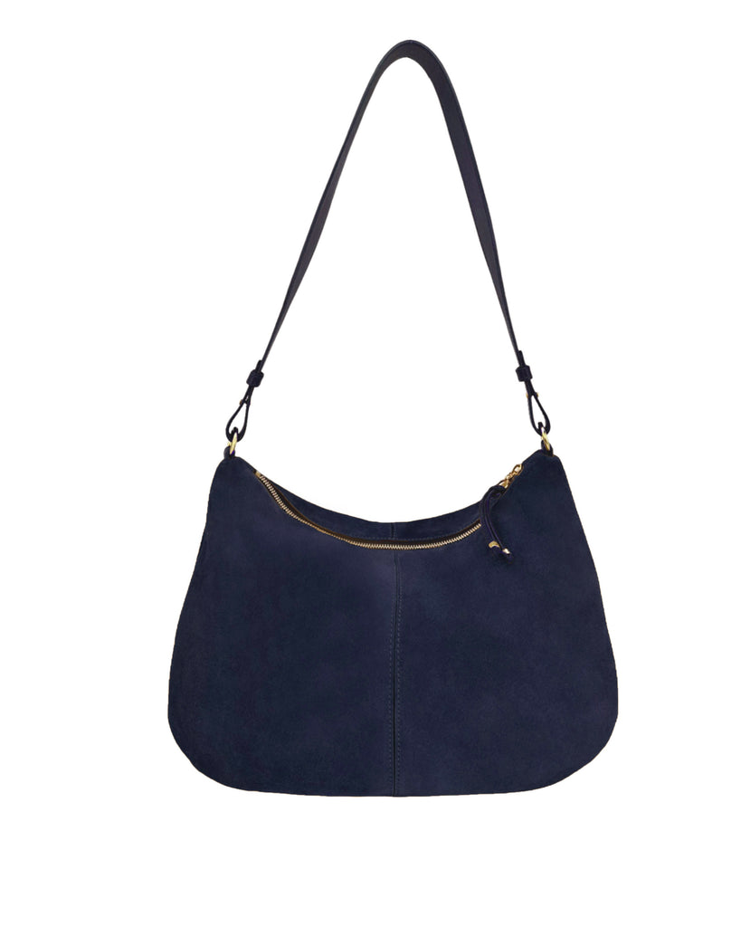 GUAPA HOBO BAG in Navy Suede hobo bag Kendall Conrad   