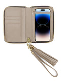 iPHONE CASE in Beige Napa leather case Kendall Conrad   