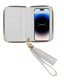 iPHONE CASE in White Napa leather case Kendall Conrad   