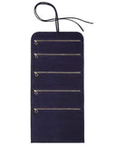 JEWELRY ROLL in Navy Suede leather case Kendall Conrad   