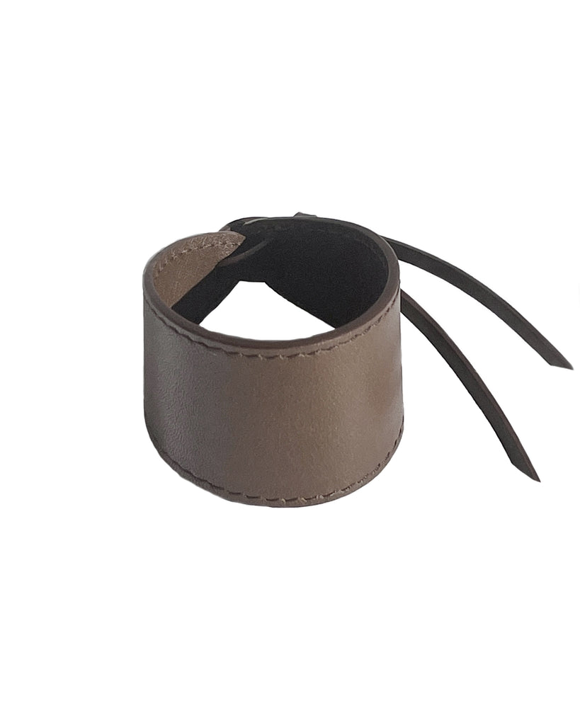 JUANA CUFF in Funghi Napa leather bracelet Kendall Conrad   