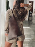 DELFINA HOBO BAG in Black Suede leather bag Kendall Conrad   
