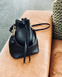 L'AVENTURA III BUCKET BAG in Black Napa leather Kendall Conrad   