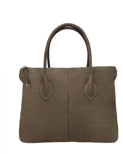 LUPE SINO II TOTE BAG in Funghi Suede tote bag Kendall Conrad   