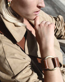 MAJA II CUFF in Funghi Napa leather bracelet Kendall Conrad   