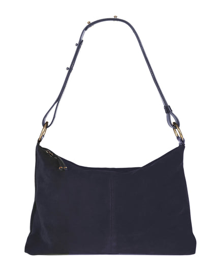 NEREIDA SHOULDER BAG in Navy Suede shoulder bag Kendall Conrad   