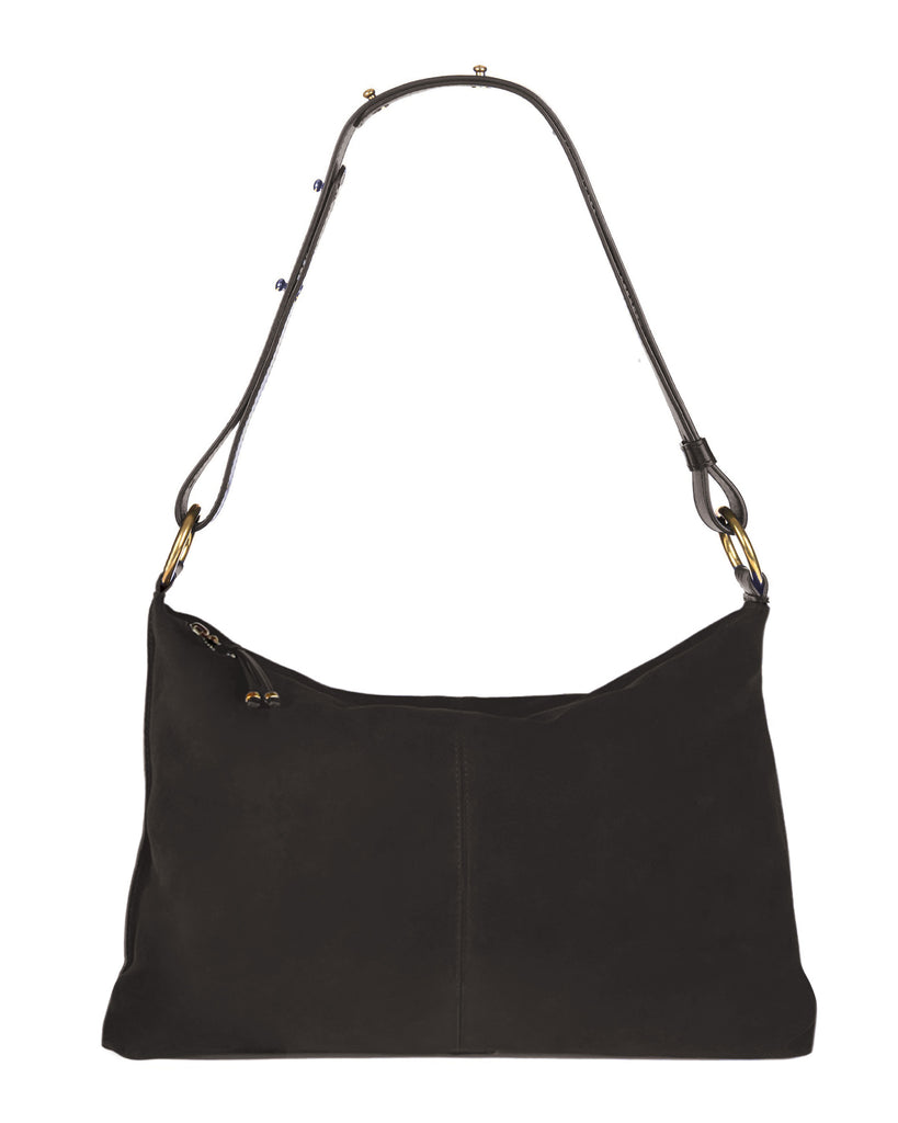 NEREIDA SHOULDER BAG in Smoke Nubuck shoulder bag Kendall Conrad   