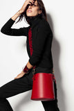 NIÑA SHOULDER BUCKET BAG in Black Napa shoulder bag Kendall Conrad   