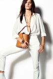NIÑA SHOULDER BUCKET BAG in Funghi Napa shoulder bag Kendall Conrad   